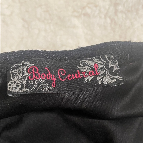 Body Central Black with White Lace Corset Y2K Going Out Top - Picture 2 of 8